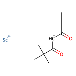 Scandium,tris(2,2,6,6-tetramethyl-3,5-heptanedionato-kO3,kO5)-, (OC-6-11)-,CAS No. 15492-49-6.