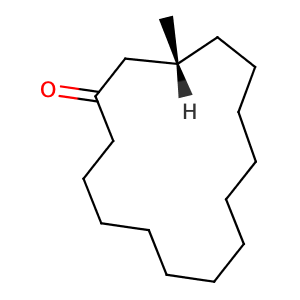 Cyclopentadecanone, 3-methyl-, (3R)-,CAS No. 10403-00-6.