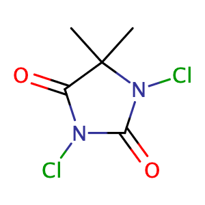 1,3-Dichloro-5,5-dimethylhydantoin,CAS No. 118-52-5.