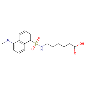 Hexanoic acid,6-[[[5-(dimethylamino)-1-naphthalenyl]sulfonyl]amino]-,CAS No. 76563-39-8.