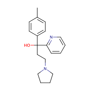 2-Pyridinemethanol, a-(4-methylphenyl)-a-[2-(1-pyrrolidinyl)ethyl]-,CAS No. 70708-28-0.