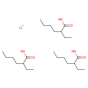 2-ethyl-Hexanoic acid, iron(3+) salt (3:1),CAS No. 7321-53-1.