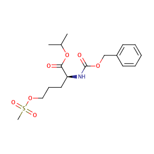 (S)-Isopropyl 2-(((benzyloxy)carbonyl)amino)-5-((methylsulfonyl)oxy)pentanoate,CAS No. 176237-45-9.