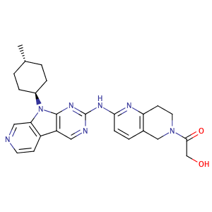 1-[7,8-dihydro-2-[[9-(trans-4-methylcyclohexyl)-9H-pyrido[4',3':4,5]pyrrolo[2,3-d]pyrimidin-2-yl]amino]-1,6-naphthyridin-6(5H)-yl]-2-hydroxy-Ethanone ,CAS No. 1401033-86-0.