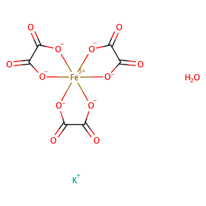 (OC-6-11)-Ferrate(3-), tris[ethanedioato(2-)-κO1,κO2]-, potassium, hydrate (1:3:3),CAS No. 5936-11-8.