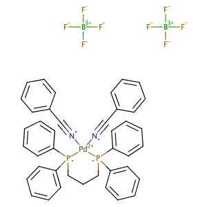 bis(benzonitrile)[1,1'-(1,3-propanediyl)bis[1,1-diphenylphosphine-κP]]-, (SP-4-2)-Palladium(2+), tetrafluoroborate(1-) (1:2),CAS No. 175079-12-6.