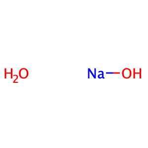 Sodium hydroxide (Na(OH)), hydrate,CAS No. 12179-02-1.