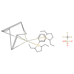 Rhodium(1+), [(1,2,5,6-η)-1,5-cyclooctadiene][(2S,2'S,5S,5'S)-1,1'-(1,2-phenylene)bis[2,5-diethylphospholane-κP]]-, salt with trifluoromethanesulfonic acid (1:1) (9CI),CAS No. 142184-30-3.