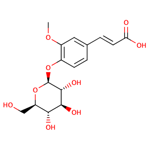 (2E)-3-[4-(β-D-glucopyranosyloxy)-3-methoxyphenyl]-2-Propenoic acid,CAS No. 117405-51-3.