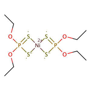 (SP-4-1)-bis(O,O-diethyl phosphorodithioato-κS,κS')-Nickel,CAS No. 16743-23-0.