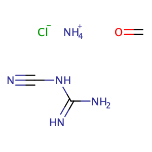 N-cyano-Guanidine, polymer with ammonium chloride ((NH4)Cl) and formaldehyde,CAS No. 55295-98-2.