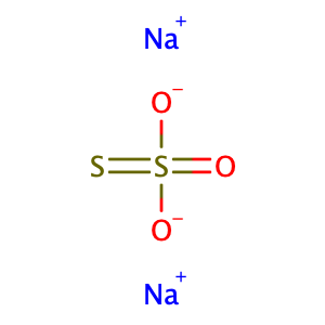 Sodium thiosulfate,CAS No. 7772-98-7.