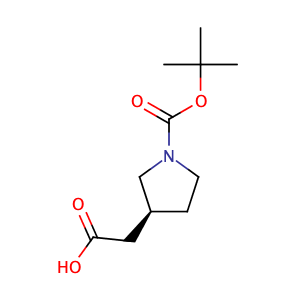 (S)-1-N-Boc-3-pyrrolidineacetic acid,CAS No. 204688-61-9.