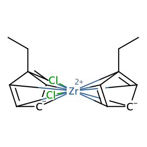 (eta.5-(cyclopentadienyl)Et)2ZrCl2,CAS No. 73364-08-6.