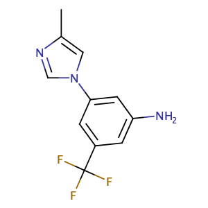 3-(4-Methyl-1H-imidazol-1-yl)-5-(trifluoromethyl)aniline,CAS No. 641571-11-1.