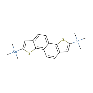 trimethyl[12-(trimethylstannyl)-3,11-dithiatetracyclo[7.7.0.02,?.01?,1?]hexadeca-1,4,6,8,10(14),12,15-heptaen-4-yl]stannane,CAS No. 1218771-02-8.