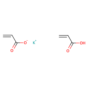 Potassium polyacrylate,CAS No. 25608-12-2.