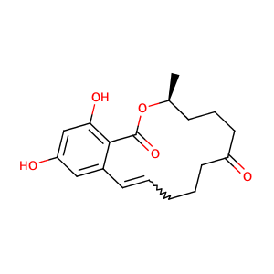 Zearalenone,CAS No. 17924-92-4.