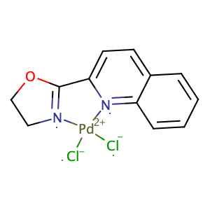 Dichloro[2-(4,5-dihydro-2-oxazolyl)quinoline]palladium(II),CAS No. 1150097-98-5.