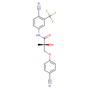 (R)-N-(4-Cyano-3-(trifluoromethyl)phenyl)-3-(4-cyanophenoxy)-2-hydroxy-2-methylpropanamide,CAS No. 1132656-73-5.