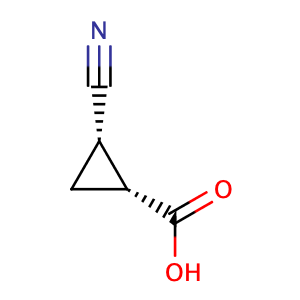 cis-2-cyanocyclopropane-1-carboxylic acid,CAS No. 74650-11-6.