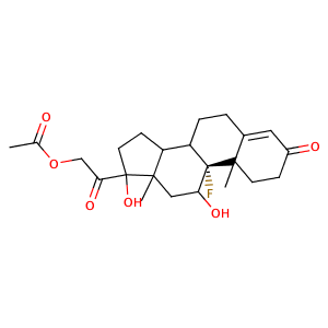 11β,17α-dihydroxy-9α-fluoro-21-acetoxypregna-4-ene-3,20-dione,CAS No. 514-36-3.