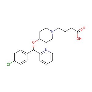 4-[(S)-(4-chlorophenyl)-2-pyridinylmethoxy]-1-Piperidinebutanoic acid,CAS No. 190786-43-7.
