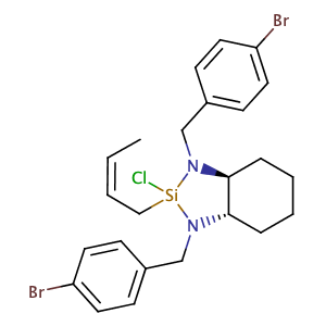 (1S,2S)-(+)-[N,N'-Bis(4-bromobenzyl)-1,2 -cyclohexanediamino][(2Z)-2-buten-1-yl] chlorosilane,CAS No. 1293393-76-6.