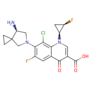 7-((R)-7-amino-5-azaspiro[2.4]heptan-5-yl)-8-chloro-6-fluoro-1-((1S,2R)-2-fluorocyclopropyl)-4-oxo-1,4-dihydroquinoline-3-carboxylic acid,CAS No. .