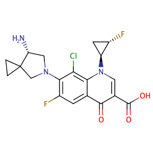 7-((S)-7-amino-5-azaspiro[2.4]heptan-5-yl)-8-chloro-6-fluoro-1-((1S,2S)-2-fluorocyclopropyl)-4-oxo-1,4-dihydroquinoline-3-carboxylic acid,CAS No. .