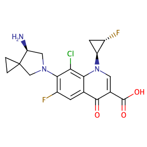 7-((R)-7-amino-5-azaspiro[2.4]heptan-5-yl)-8-chloro-6-fluoro-1-((1S,2S)-2-fluorocyclopropyl)-4-oxo-1,4-dihydroquinoline-3-carboxylic acid,CAS No. .