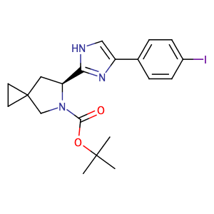 tert-butyl(S)-6-(4-(4-iodophenyl)-1H-imidazol-2-yl)-5-azaspiro[2.4]heptane-5-carboxylate,CAS No. 1430105-00-2.