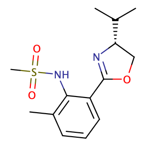 (R)-N-(2-(4-isopropyl-4,5-dihydrooxazol-2-yl)-6-methylphenyl)methanesulfonamide,CAS No. 871360-40-6.