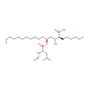 (2S,3R,5S)-5-[(N-Formyl-L-leucyl)oxy]-2-hexyl-3-hydroxyhexadecanoic acid,CAS No. 130793-28-1.