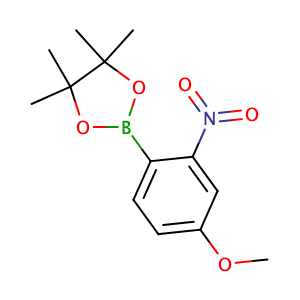 2-(4-methoxy-2-nitrophenyl)-4,4,5,5-tetramethyl-1,3,2-dioxaborolane,CAS No. 1073353-81-7.
