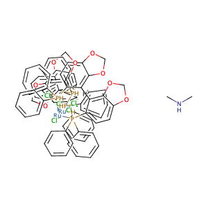 Dimethylammoniumdichlorotri(mu-chloro)bis[(S)-(-)-5,5'-bis(diphenylphosphino)-4,4'-bi-1,3-benzodioxole]diruthenate(II),CAS No. 488809-34-3.