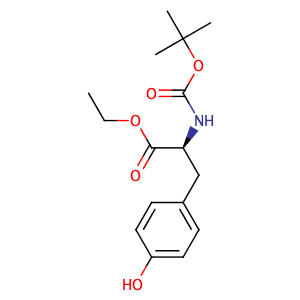(S)-Ethyl 2-((tert-butoxycarbonyl)amino)-3-(4-hydroxyphenyl)propanoate,CAS No. 72594-77-5.