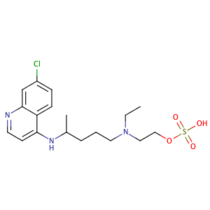 [2-({4-[(7-chloroquinolin-4-yl)amino]pentyl}(ethyl)amino)ethoxy]sulfonic acid,CAS No. 103152-84-7.