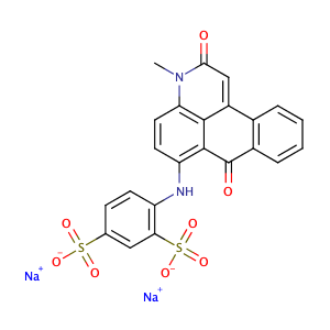 disodium 4-[(2,7-dihydro-3-methyl-2,7-dioxo-3H-naphtho[1,2,3-de]quinolin-6-yl)amino]-1,3-Benzenedisulfonic acid,CAS No. 2611-80-5.