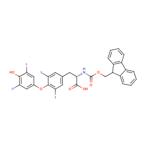 N-[(9H-fluoren-9-ylmethoxy)carbonyl]-O-(4-hydroxy-3,5-diiodophenyl)-3,5-diiodo-L-Tyrosine,CAS No. 151889-56-4.