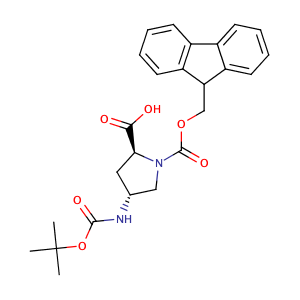 (2S,4R)-4-{[(tert-butoxy)carbonyl]amino}-1-{[(9H-fluoren-9-yl)methoxy]carbonyl}pyrrolidine-2-carboxylic acid,CAS No. 273222-06-3.