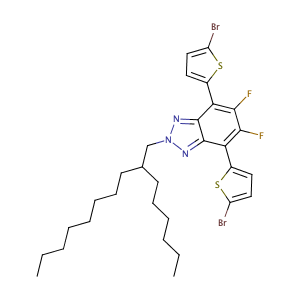 4,7-Bis-(5-bromo-thiophen-2-yl)-5,6-difluoro-2-(2-hexyl-decyl)-2H-benzotriazole,CAS No. 1887135-96-7.