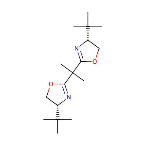 (R,R)-(-)-2,2'-Isopropylidenebis(4-tert-butyl-2-oxazoline),CAS No. 131833-97-1.