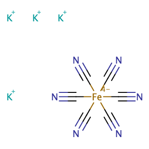Potassium ferrocyanide,CAS No. 13943-58-3.