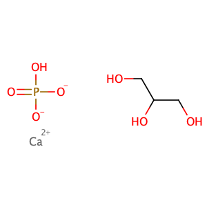 1,2,3-Propanetriol, mono(dihydrogen phosphate), calcium salt (1:1),CAS No. 27214-00-2.
