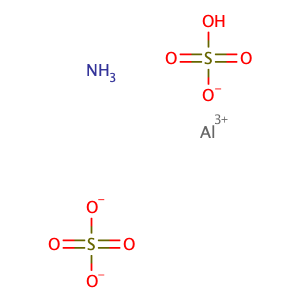 Aluminum ammonium sulfate,CAS No. 7784-25-0.