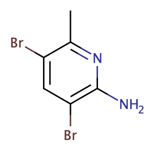 2-Amino-3,5-dibromo-6-methylpyridine,CAS No. 91872-10-5.