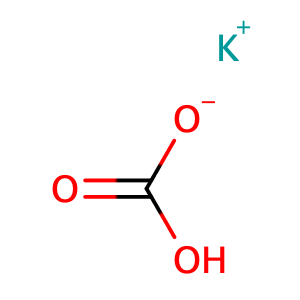 Potassium hydrogencarbonate,CAS No. 298-14-6.