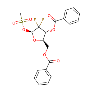 ((2R,3R,5S)-3-(Benzoyloxy)-4,4-difluoro-5-((methylsulfonyl)oxy)tetrahydrofuran-2-yl)methyl benzoate,CAS No. 134877-42-2.