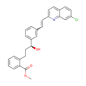 (S)-Methyl 2-(3-(3-(2-(7-chloroquinolin-2-yl)vinyl)phenyl)-3-hydroxypropyl)benzoate,CAS No. 142569-69-5.